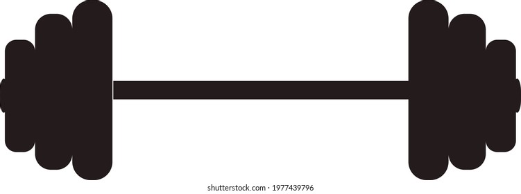 Dumbbell vector isolated on white background.