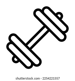 Dumbbell Vector Line Icon Design
