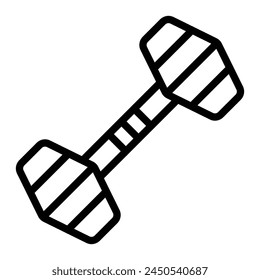 Dumbbell Vector Line icon Design