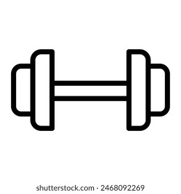 Dumbbell Vector Line Icon Design