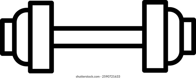 Dumbbell Vector Line Icon Design