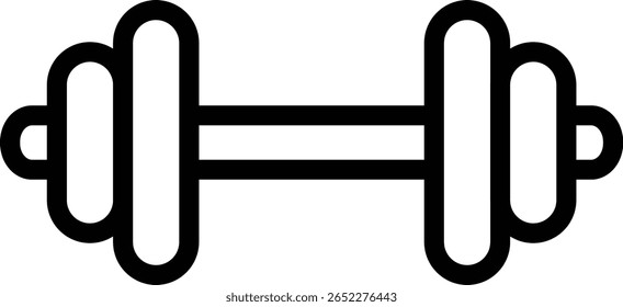 Dumbbell vector line icon design