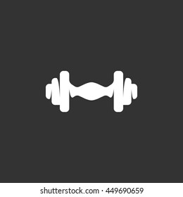 Similar Images, Stock Photos & Vectors of Dumbbell Icon On White
