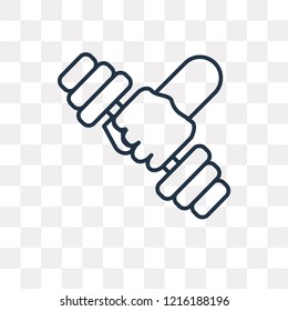 Dumbbell vector outline icon isolated on transparent background, high quality linear Dumbbell transparency concept can be used web and mobile