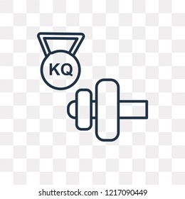 Dumbbell vector outline icon isolated on transparent background, high quality linear Dumbbell transparency concept can be used web and mobile