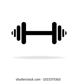 Dumbbell vector pictogram. Bumbbell vector eps icon.