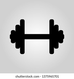 Dumbbell vector pictogram. Bumbbell vector eps icon.