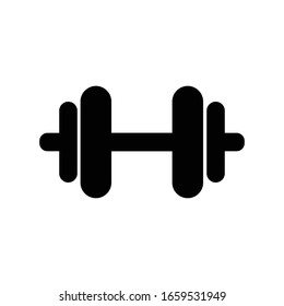Piktogramm zur Vektorillustration der Dumbell. Die Bumbell-Vektorillustration hält das Symbol.