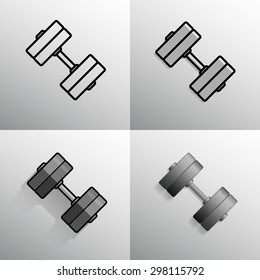 Dumbbell vector set 4 style