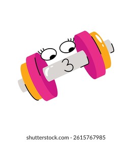 Dumbbell vector Sticker. Eps 10 file
