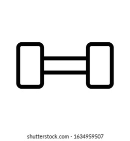 dumbbell vector thin line icon 