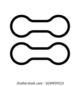 dumbbell vector thin line icon 
