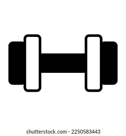 Dumbbell vector in trendy style, gym fitness equipment