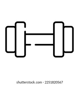 Dumbbell vector in trendy style, gym fitness equipment