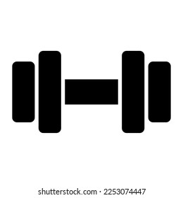 Dumbbell vector in trendy style, gym fitness equipment