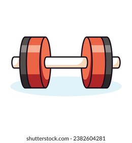 Imagen plana vibrante de Dumbbell. Perfecto para diferentes tarjetas, textiles, sitios web, aplicaciones 