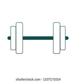 Dumbbell weight isolated blue lines