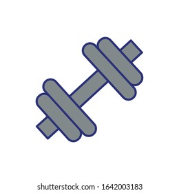 dumbbell weight lifting accessory icon vector illustration design