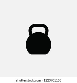 Dumbbell weight lifting exercise icon