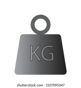 A  dumbbell for weight lifting with KG written on it 