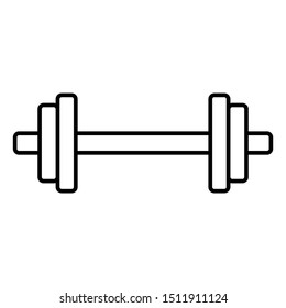 Dumbbell. Weight lifting Workout. Vector Icon.