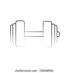 Dumbbell weight symbol