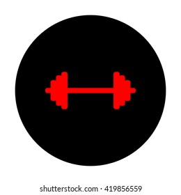 Dumbbell weights sign