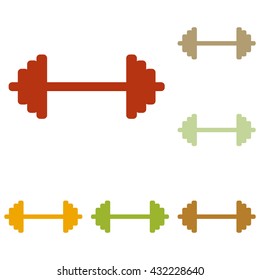 Dumbbell weights sign