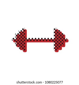 Dumbbell Weights Sign Vector Brown Icon Stock Vector (Royalty Free