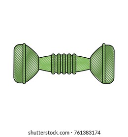 Dumbbell weigth isolated