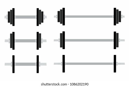 Dumbbell, without outline and colored