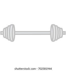 Dumbbell workout equipment filled outlined on white background