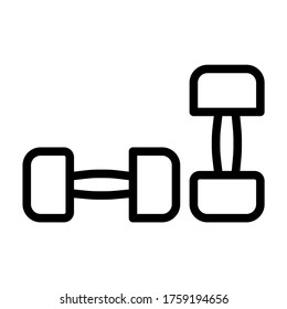 Dumbbell workout exercise symbol icon vector