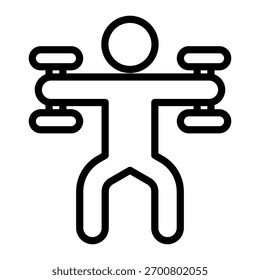 Elemento de icono de entrenamiento de mancuerna para diseño