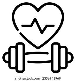 Dumbbell Workout Icon Illustration can be used for web app, infographic, etc