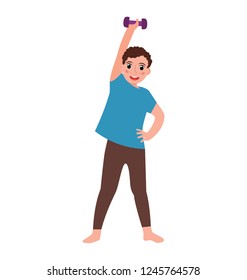 Dumbbell yoga flat icon design