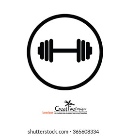 dumbbell.dumbbell icon.vector illustration.