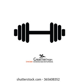 dumbbell.dumbbell icon.vector illustration.
