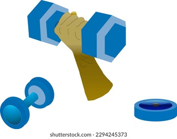 Dumbbells arm lifting weights 10 kg