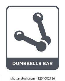 dumbbells bar icon vector on white background, dumbbells bar trendy filled icons from Gym and fitness collection, dumbbells bar simple element illustration