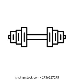 dumbbells Barbell, fitness, gym icon   with outline style vector for your web design, logo, UI. illustration.