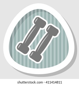 Dumbbells colorful icon