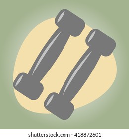 Dumbbells colorful icon