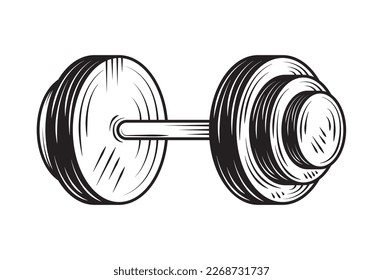 dumbbells equipment colorless gym icon isolated