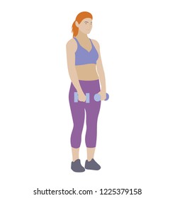 
Dumbbells exercise flat icon design, bicep muscles 
