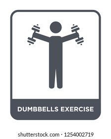 dumbbells exercise icon vector on white background, dumbbells exercise trendy filled icons from Gym and fitness collection, dumbbells exercise simple element illustration