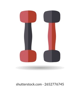 Ícone de vetor de haltere de condicionamento físico Dumbbells. Símbolo gráfico para fitness e perda de peso web site e apps design, logotipo, app, UI