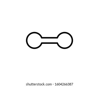 Dumbbells flat icon. Thin line signs for design logo, visit card, etc. Single high-quality outline symbol for web design or mobile app. Dumbbells outline pictogram.