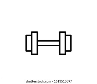 Dumbbells flat icon. Thin line signs for design logo, visit card, etc. Single high-quality outline symbol for web design or mobile app. Dumbbells outline pictogram.