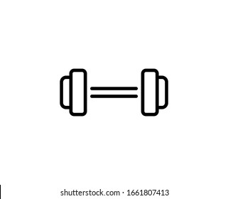 Dumbbells flat icon. Thin line signs for design logo, visit card, etc. Single high-quality outline symbol for web design or mobile app. Dumbbells outline pictogram.